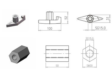 ForPro Concrete Formwork Accessories Galvanized Tie Rod With High Intensity